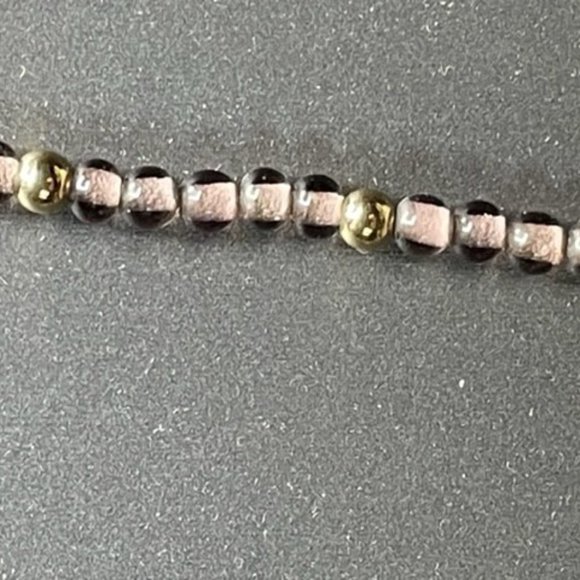 Sarah Coventry Silver Amethyst Beads with Gold Tone Beads 26" 1970's - Picture 2 of 7